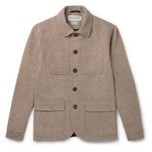 Men's Oliver Spencer Brushed 100% Wool Jacket - Neutrals - Size Medium - $625